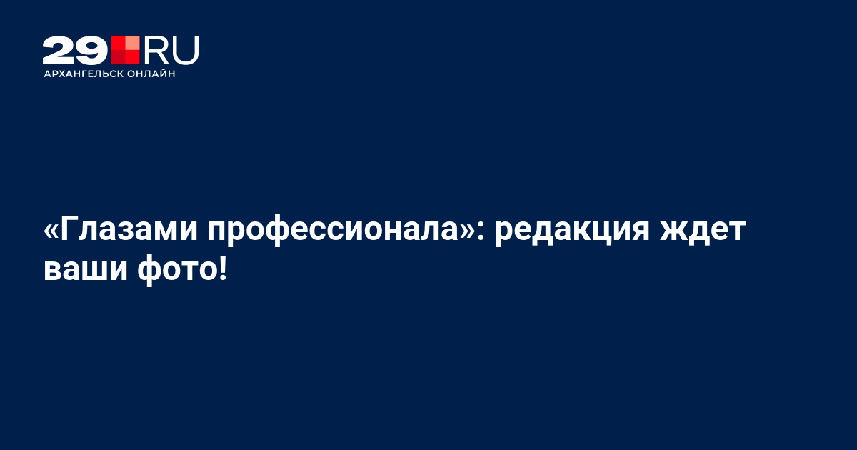 «Глазами профессионала»: редакция ждет ваши фото! - 19 октября 2016 - 29.ру